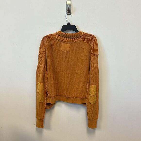 We The Free Worn Thru Surplus Cardi Sweater Orange Yellow  Size M - Picture 5 of 6